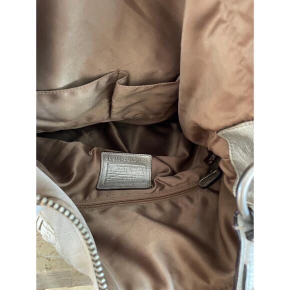 COACH THOMPSON Limited Edition JULIETTE 11980 silver Woven TravelTote bag - Picture 9 of 10